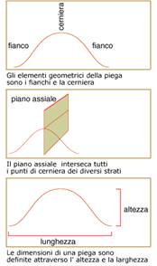 Figura 5 Schema degli elementi descrittivi di una piega